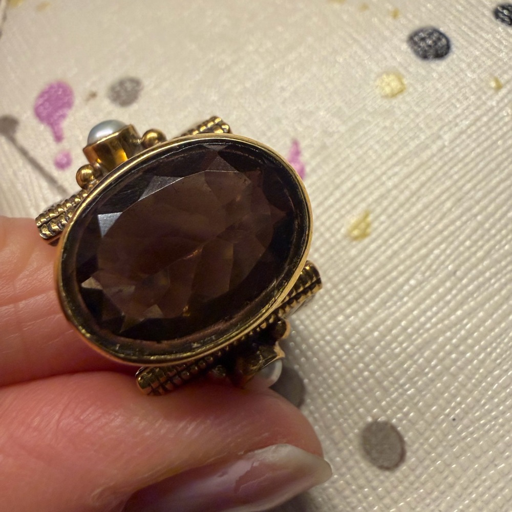Elegant natural smoky quartz Ring - Picture 8 of 13